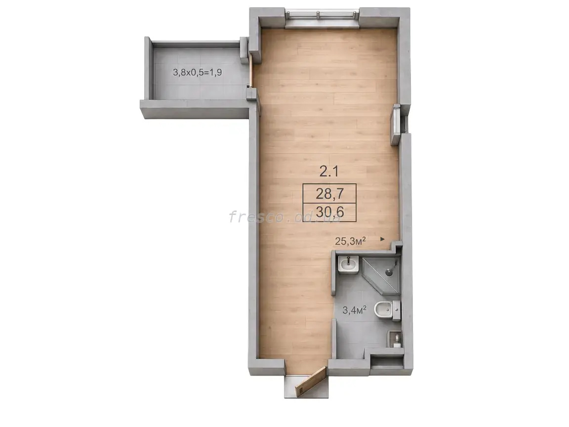 Studio · 30.7 m² · Breeze Marine