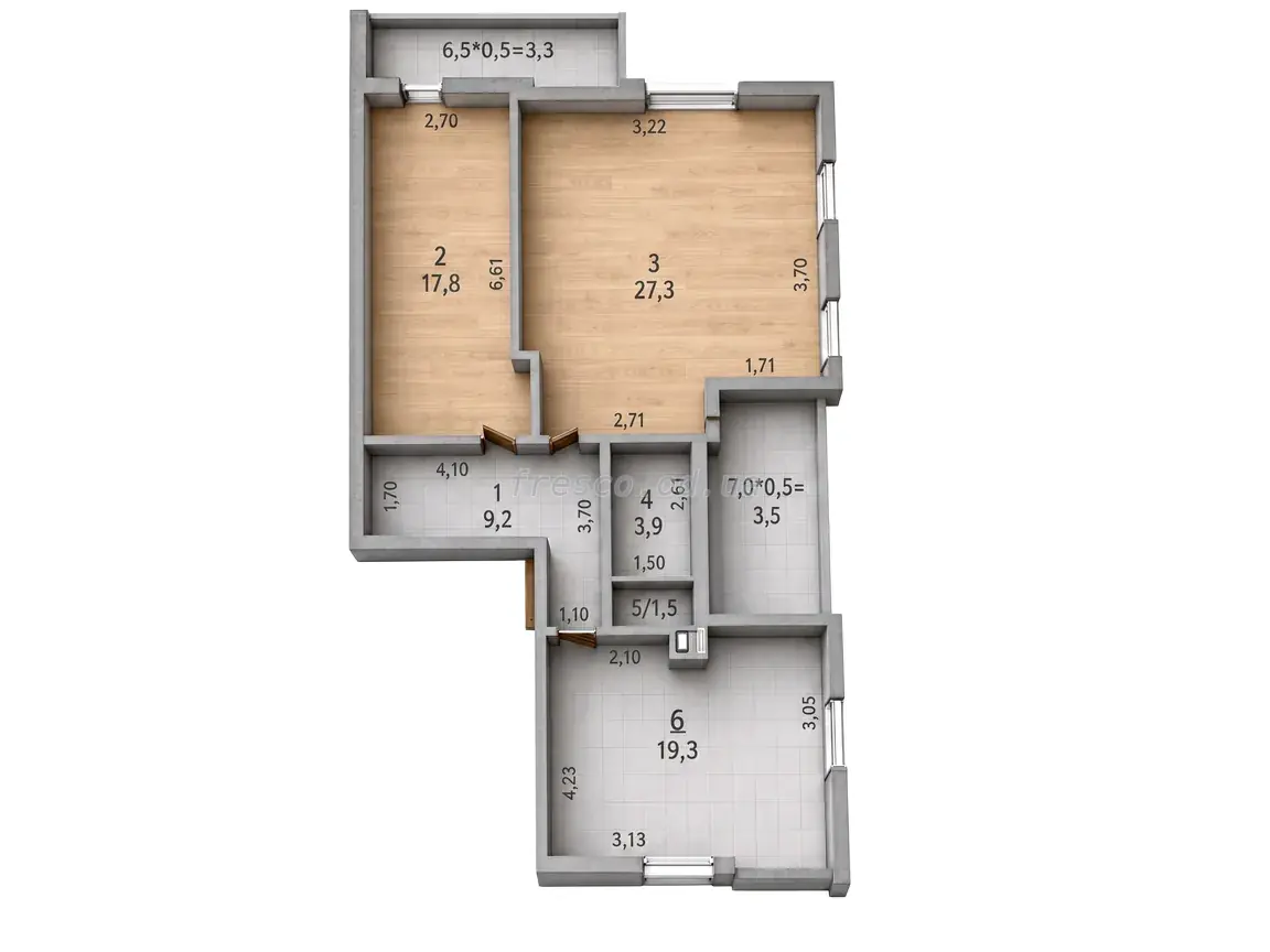 Two-bedroom · 84.1 m² · Lotus Hall
