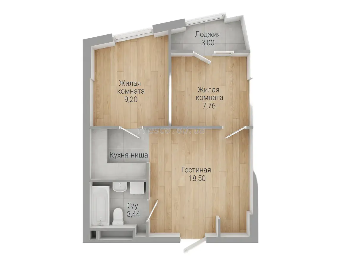 2-room apartment · 40.42 m² · ArtVille