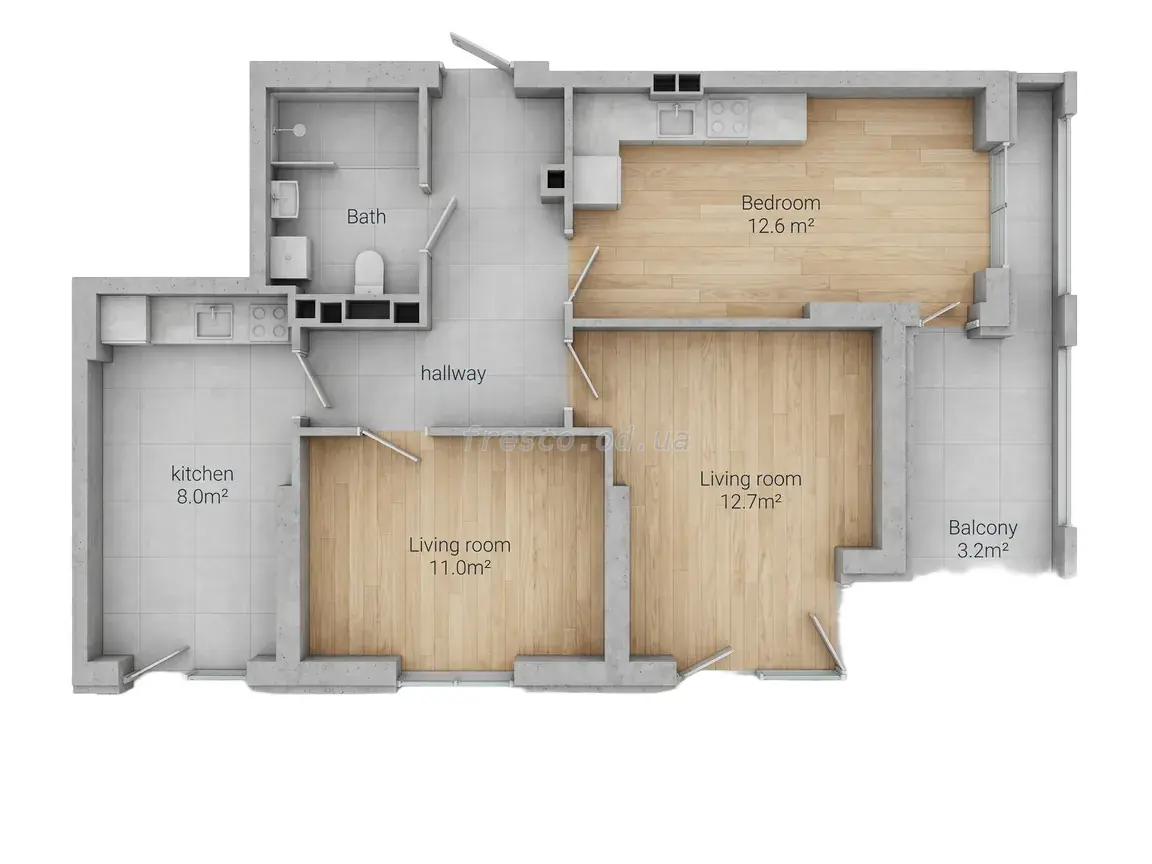 3-room apartment · 70.6 m² · Golden City