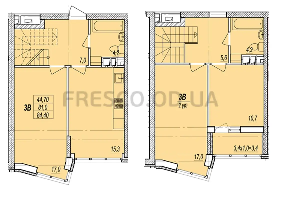 3-room apartment · 88.0 m² · Prokhorovsky Quarter