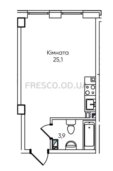 Studio · 29.2 m² · Greenwich Park